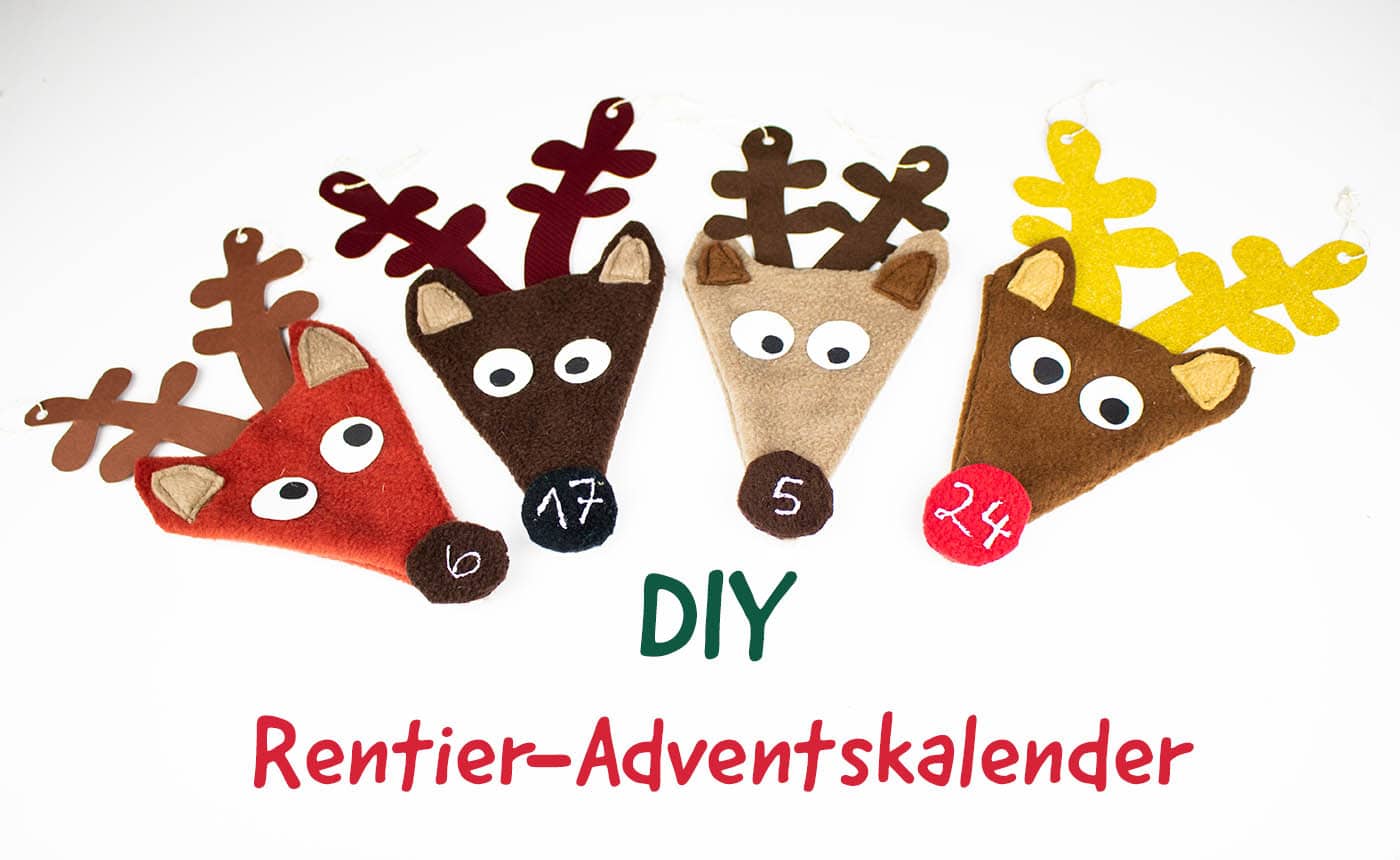 Anleitung Rentier-Adventskalender nähen 59 Adventskalender nähen - Kostenlose Anleitung für Adventskalender mit Rentieren