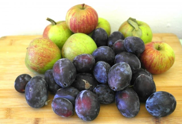Pflaumen und Äpfel - Resteverwertung Obst
