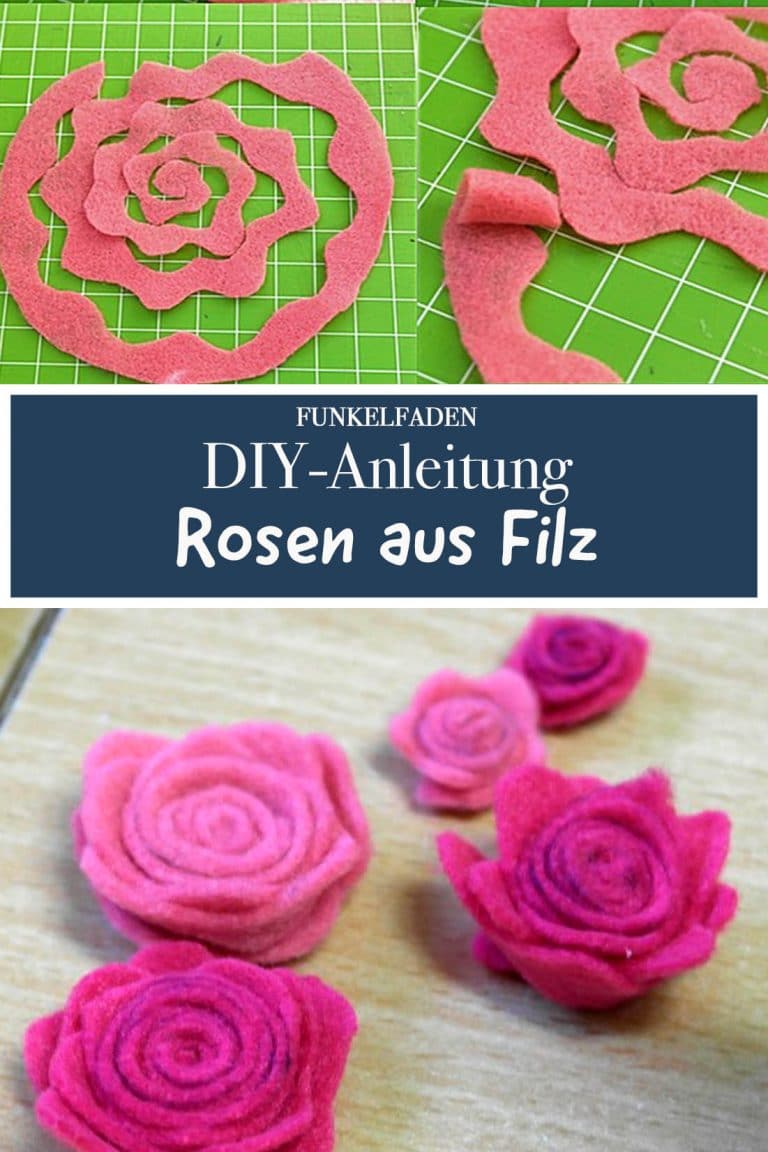 Anleitung - Deko-Rosen aus Filz basteln