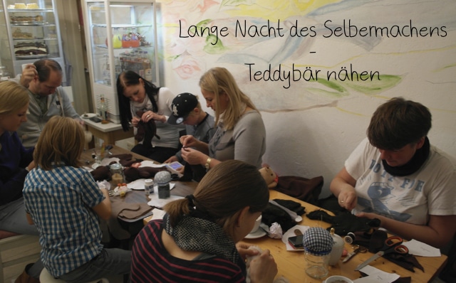 Viele genähte Teddybären bei der "Langen Nacht des Selbermachens 2014" 