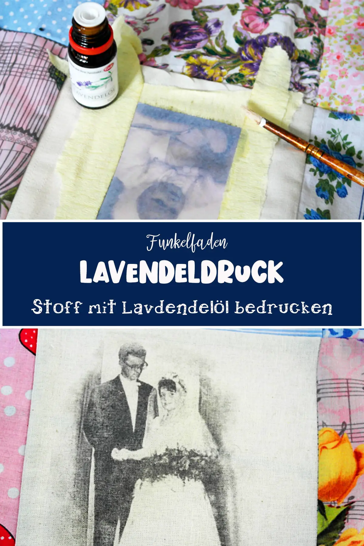 Lavendeldruck 1 Foto Auf Stoff Drucken Mit Lavendelol