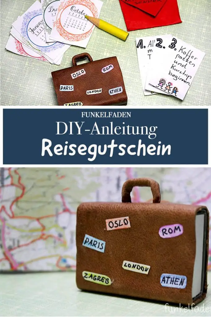 DIY Anleitung Reisegutschein Basten mit Koffer