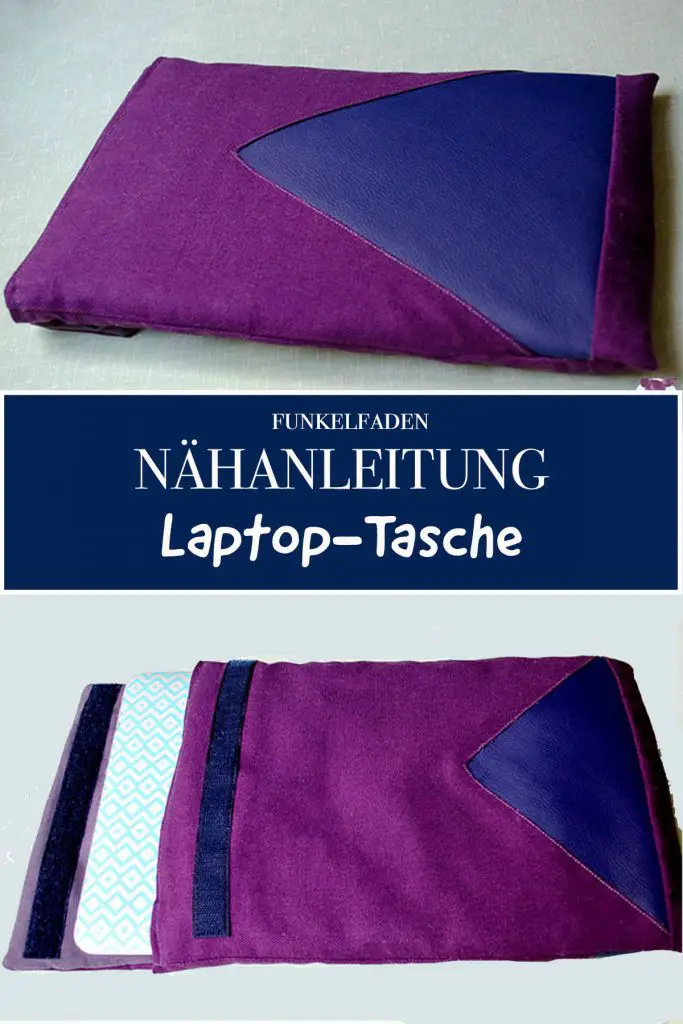 Nähanleitung Laptop-Tasche mit geometrischen Muster Freebook