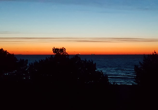 Sonnenaufgang an der Ostsee in Usedom