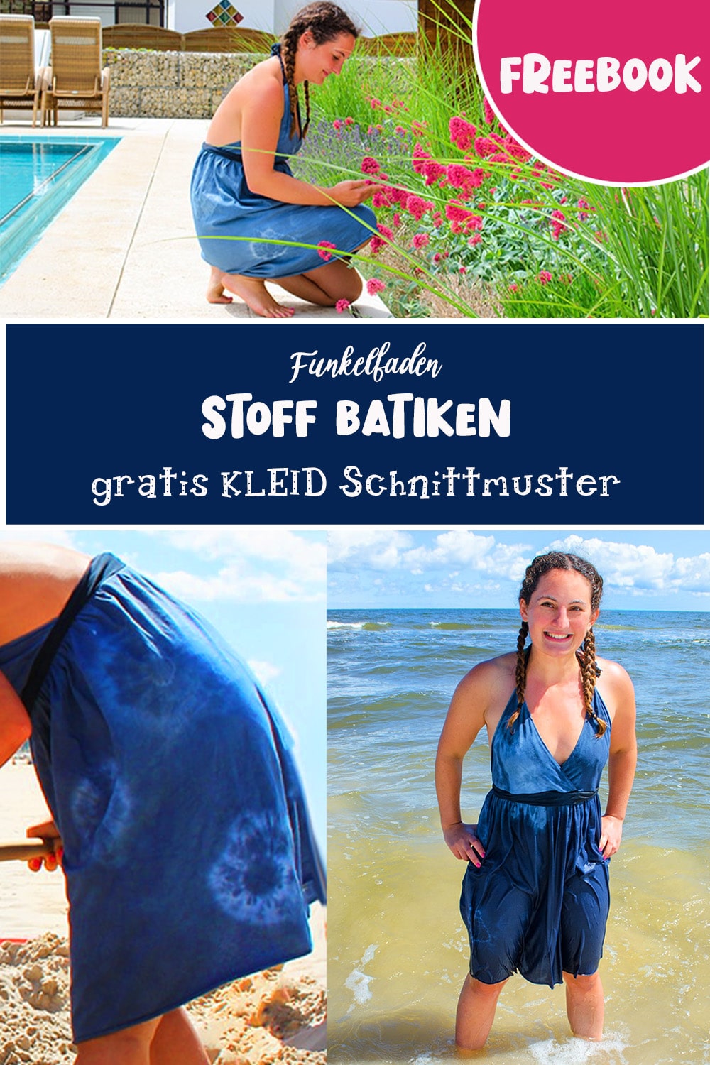 Stoff batiken und Sommerkleid nähen im Boho Stil