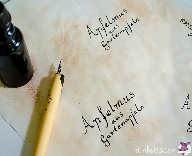 Kalligraphie - Schöne Etiketten für Einmachgläser