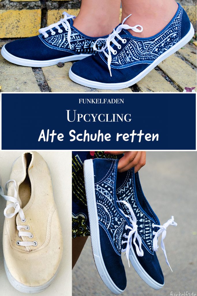 UPCYCLING ANLEITUNG Schuhe färben in der Waschmaschine mit Stofffarbe