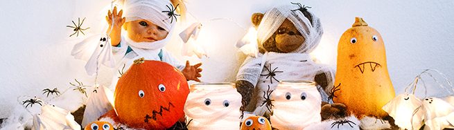 Halloween DIYs – Fledermaus Girlande basteln