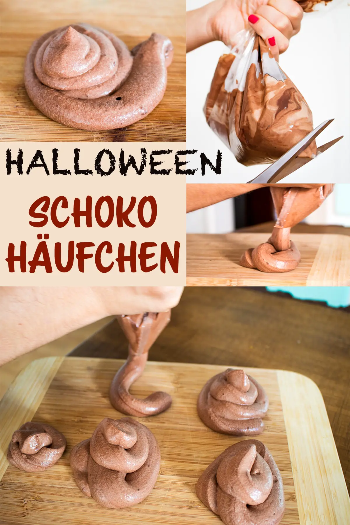 Ideen für Halloween - Häufchen aus Schokolade