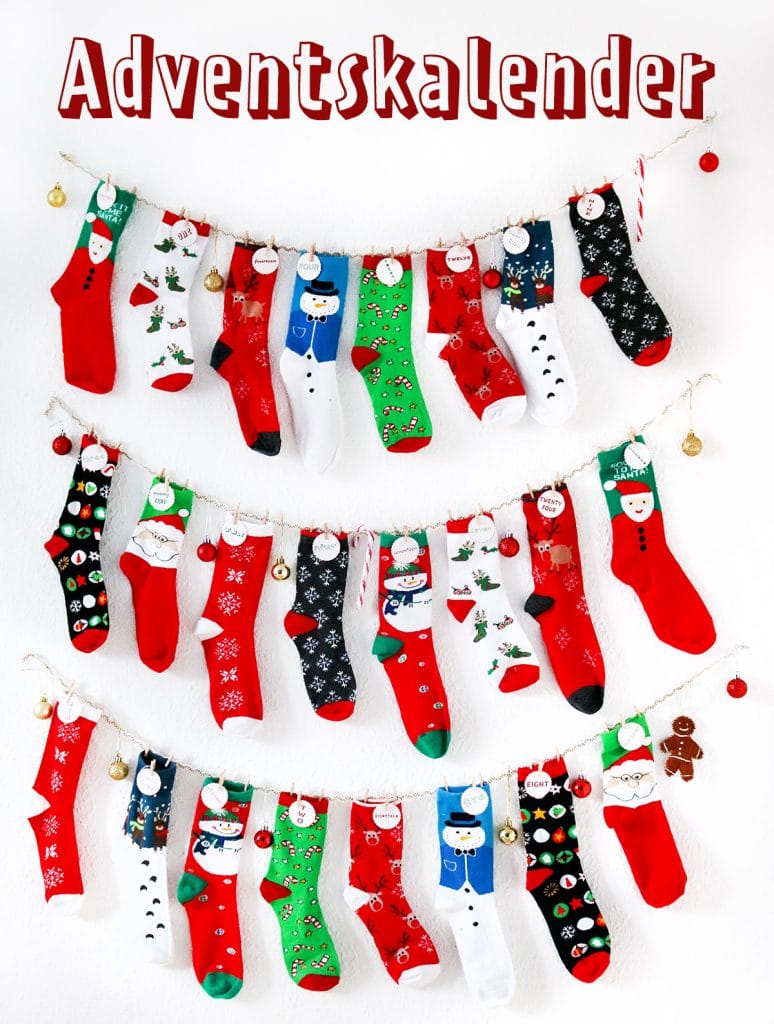 Socken Adventskalender 2025 Für Damen Und Herren – 12 Paar Festliche Weihnachtssocken Zum Öffnen