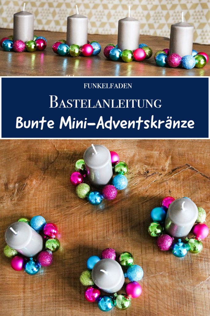 DIY Anleitung Bunte Mini Adventskränze
