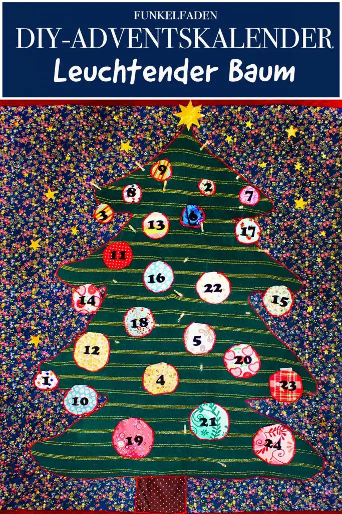 Adventskalender nähen - Weihnachtsbaum aus Stoff