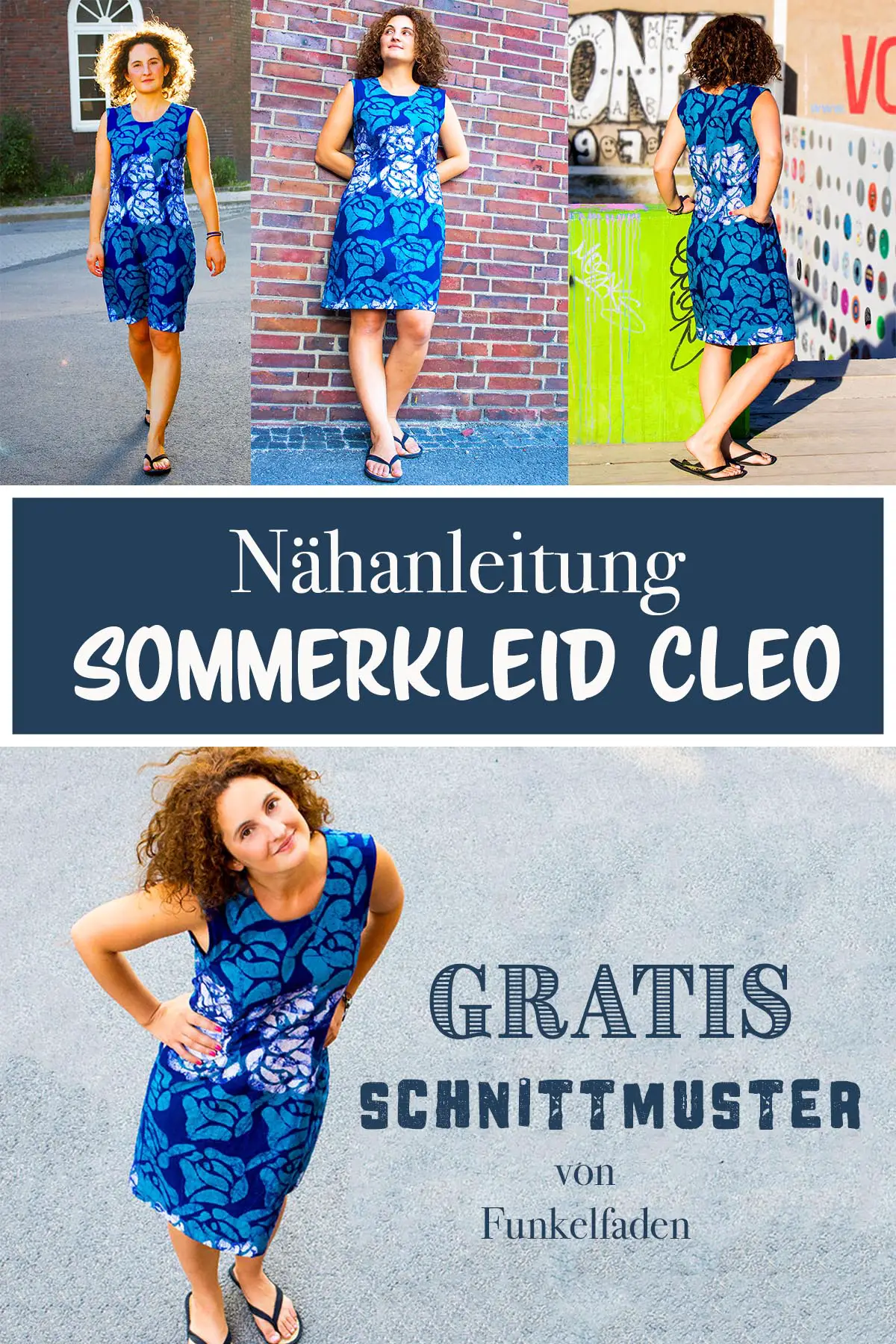 Gratis Schnittmuster Kleid Nahen 1 Freebook Sommerkleid