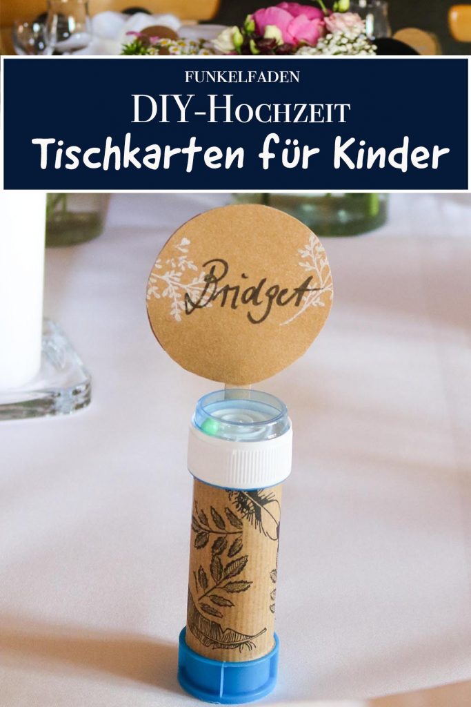 Tischkarten mit Namen für die Hochzeit selber machen