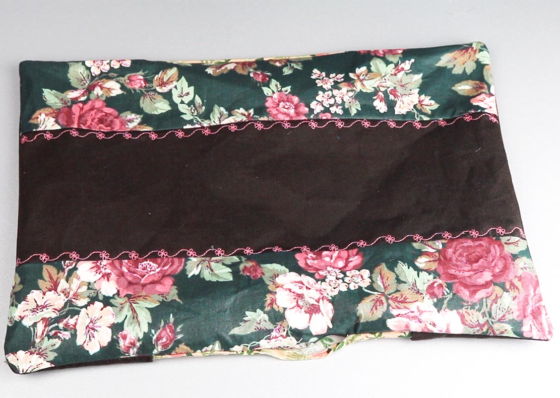 Buchhülle nähen Anleitung wenden