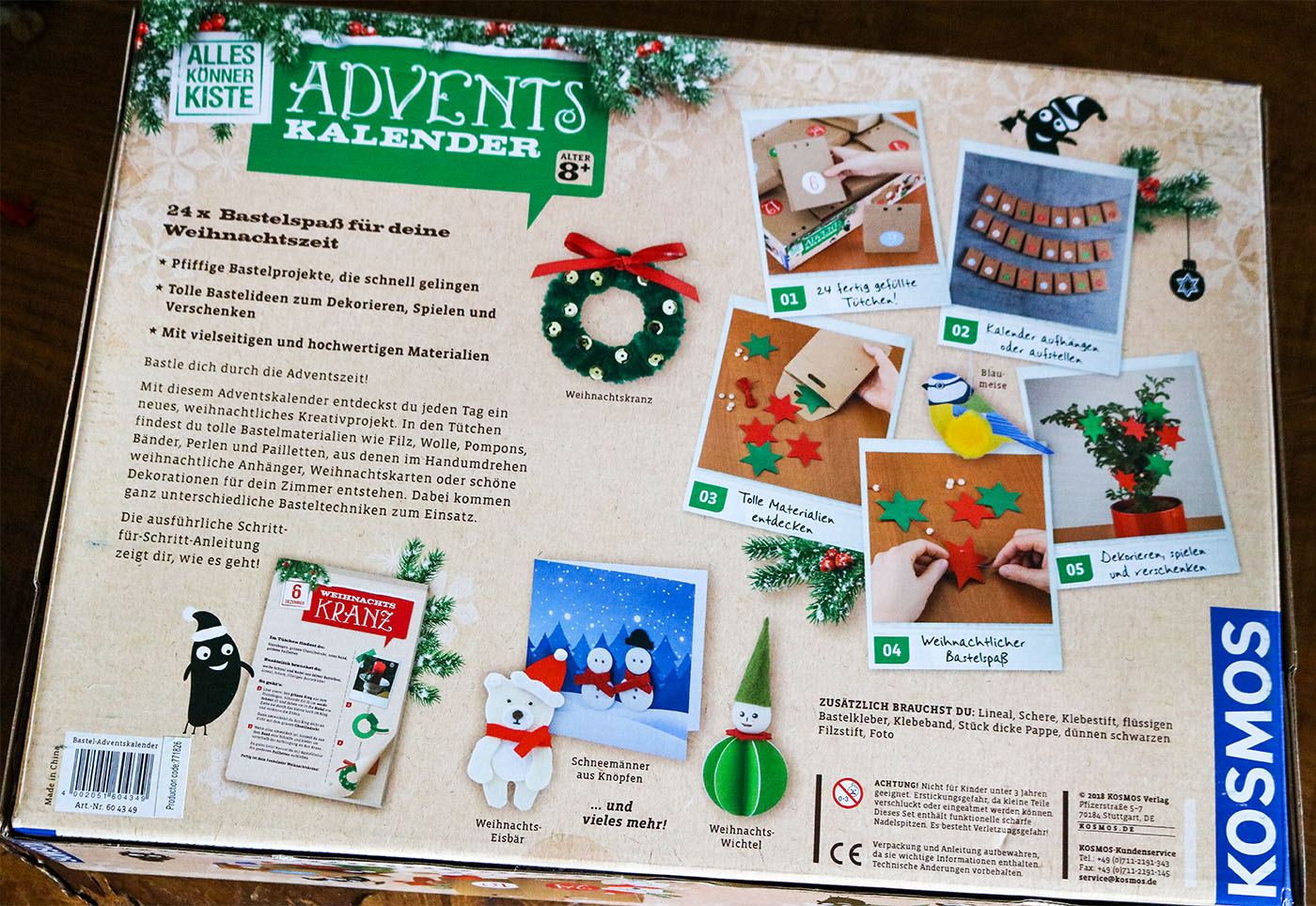 DIY-Adventskalender Alleskönnerkiste + Gewinnspiel 30 DIY-Adventskalender Adventskalender Alleskönnerkiste von Kosmos