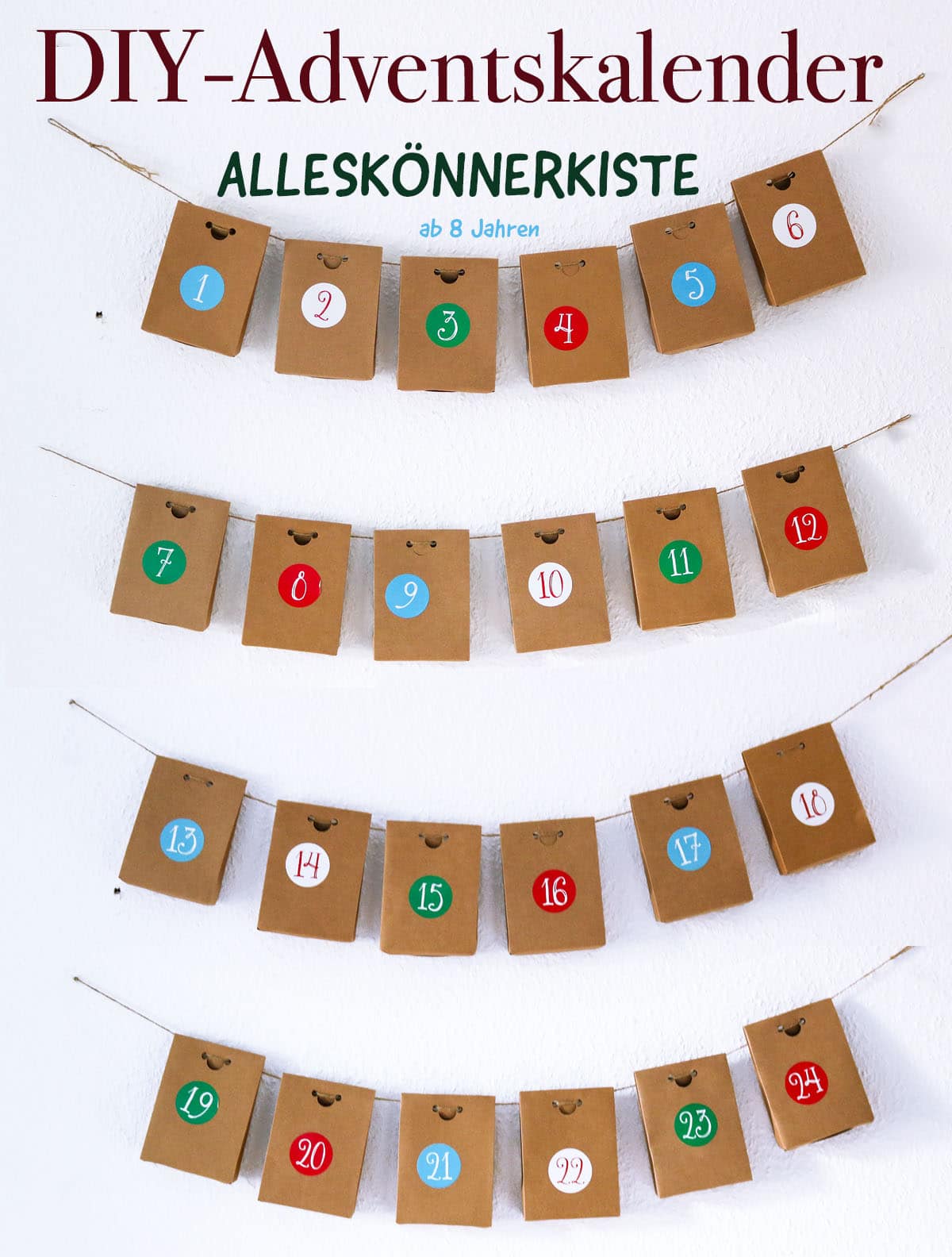 DIY-Adventskalender Alleskönnerkiste + Gewinnspiel 37 Bastel-Adventskalender für Kinder ab 8 Jahren Alleskönnerkiste