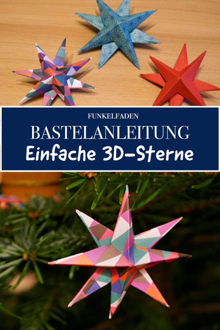 DIY Bastelanleitung für einen klassischen Weihnachtsstern / 3DStern