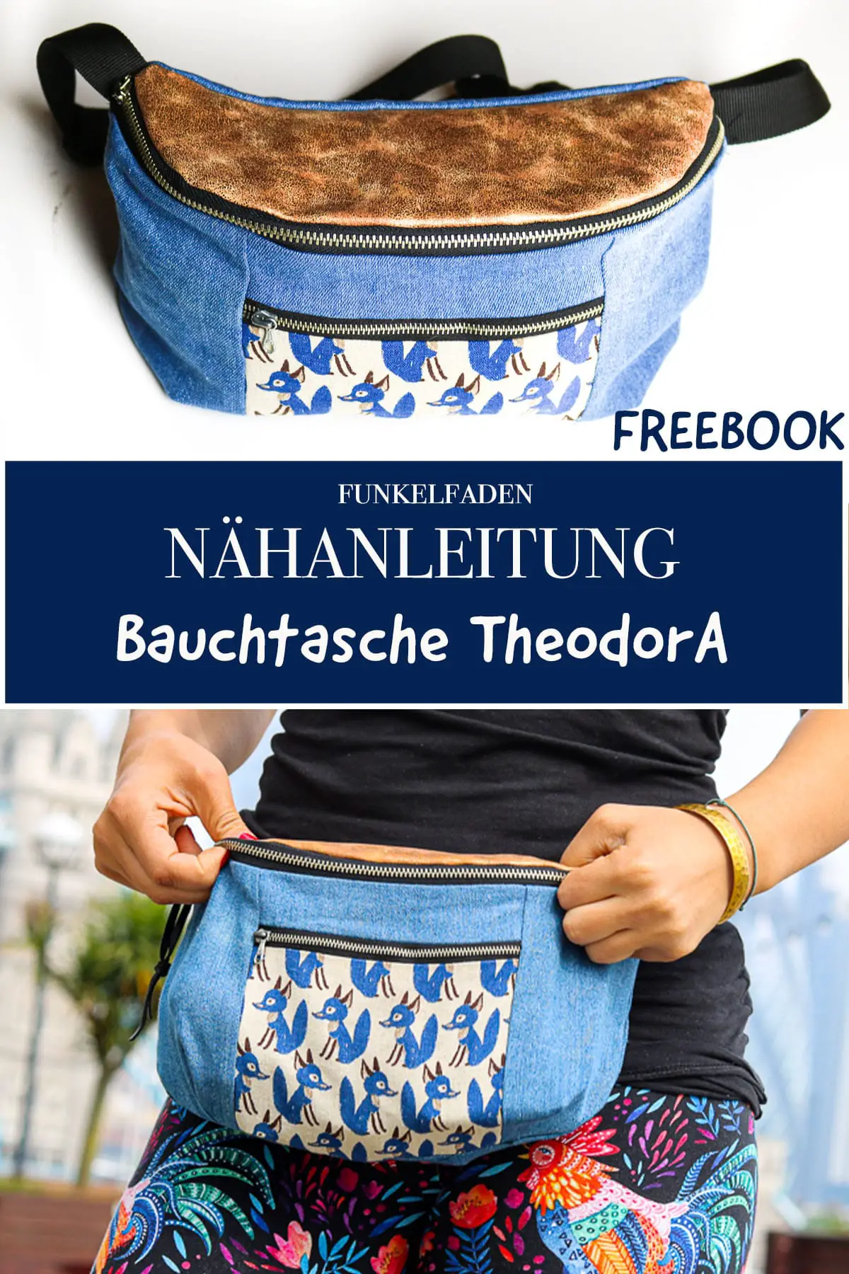 Gratis Nähanleitung Bauchtasche TheodorA
