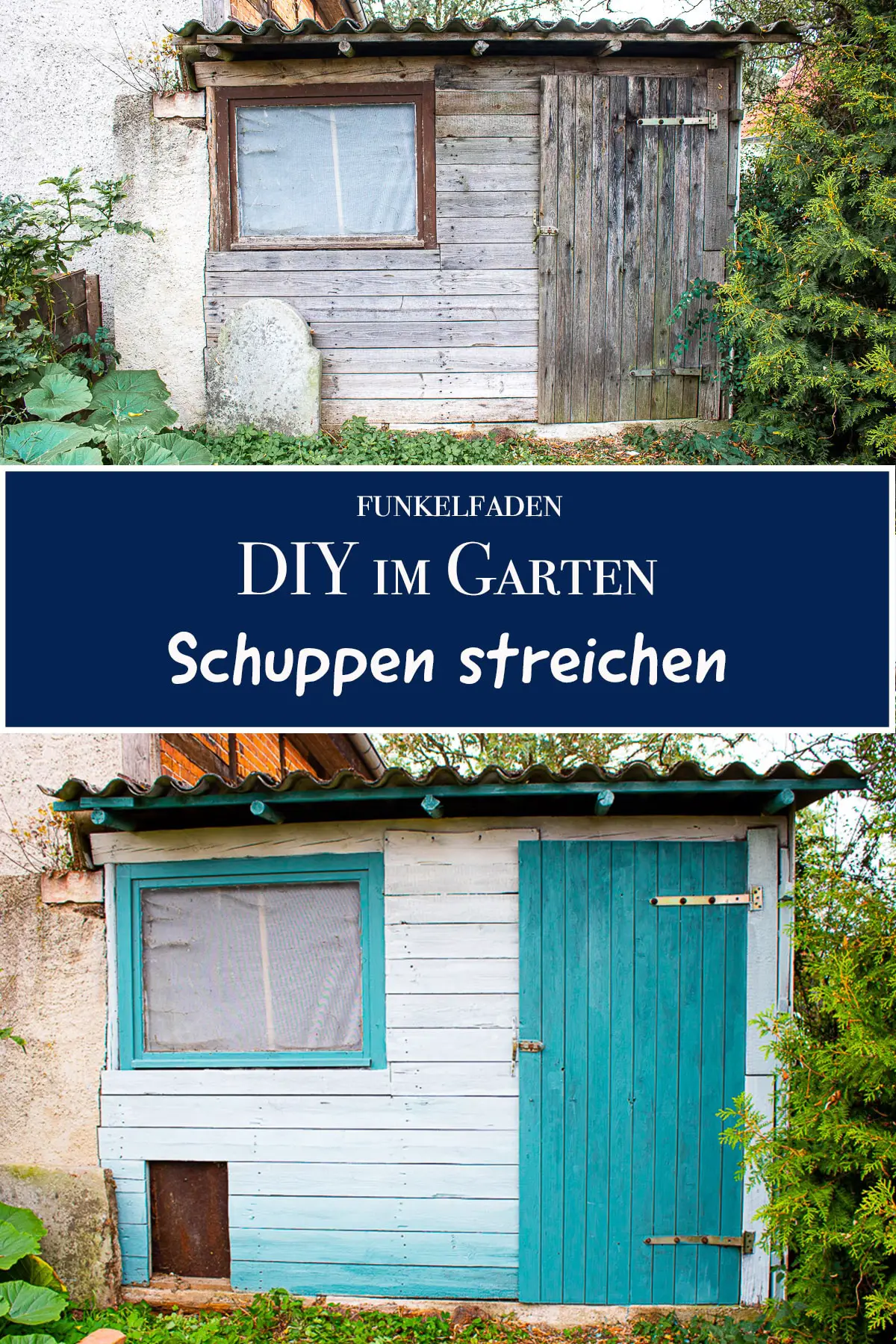 DIY – Altes Gartenhaus im Ombre-Stil streichen