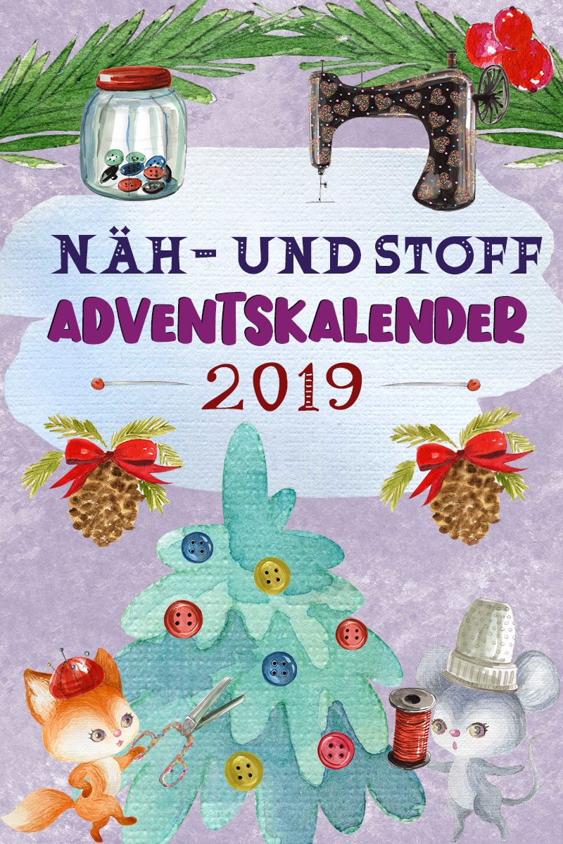 Stoff- und Nähadventskalender 2019 Adventskalender mit Stoffen und Nähmaterial