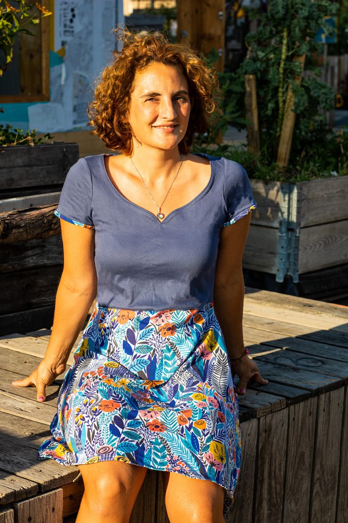 kleid nähen Piexsu mit Tropfenausschnitt