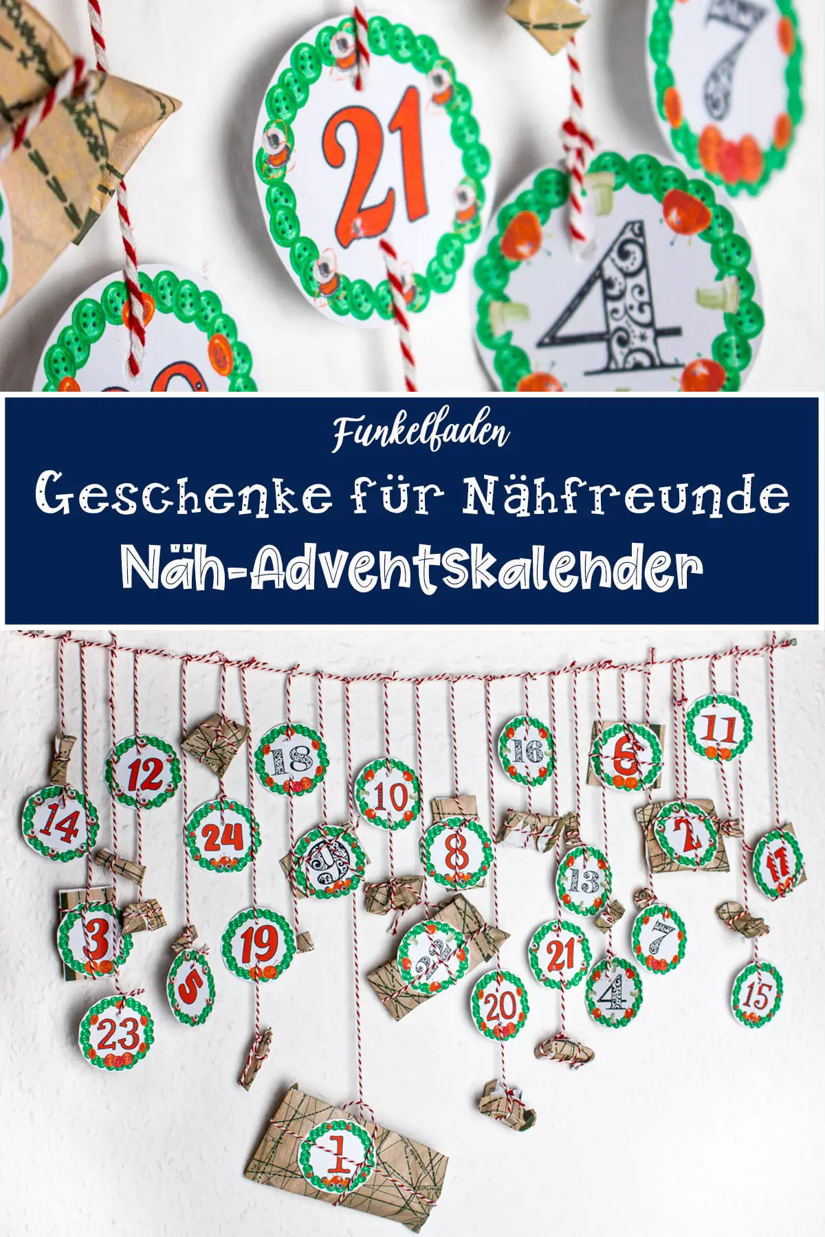 Adventskalender für Nähfreunde + Freebie Adventskalenderzahlen