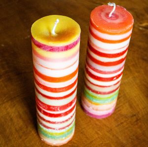 Geschenkideen für Kreative 62 Adventskerzen gießen Upcycling Kerzen