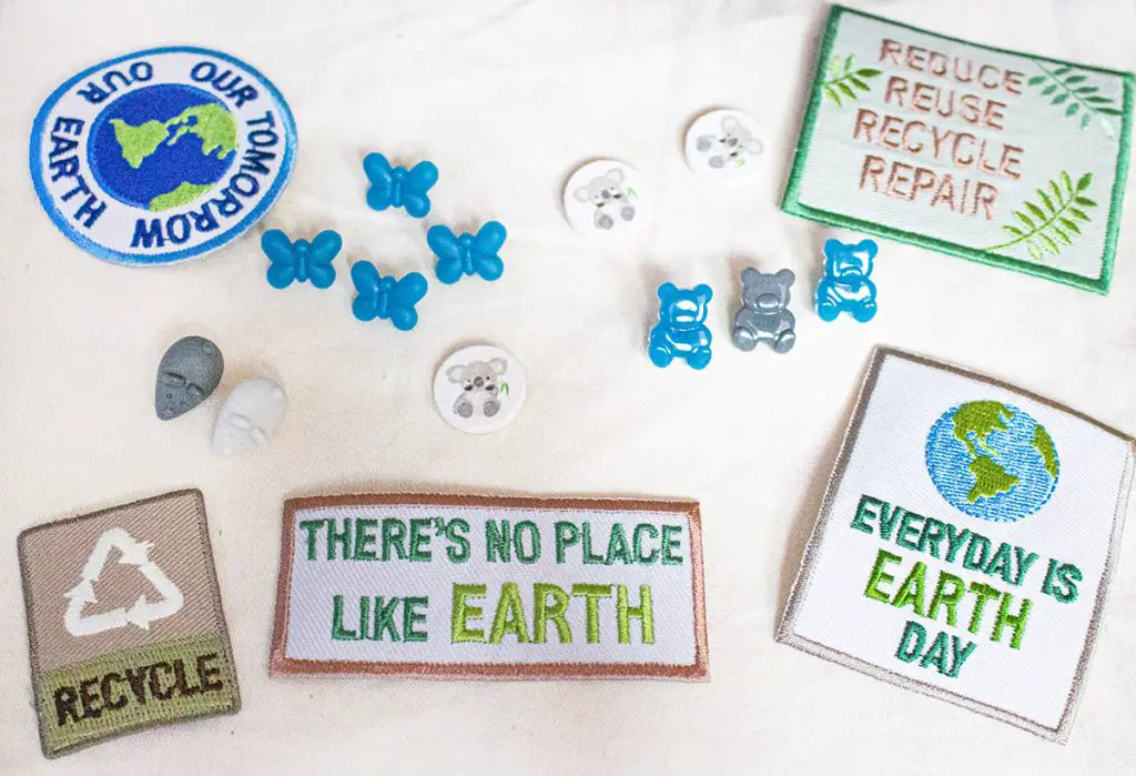 Nachhaltige Nähmaterialien Knöpfe aus recycltem Plastik