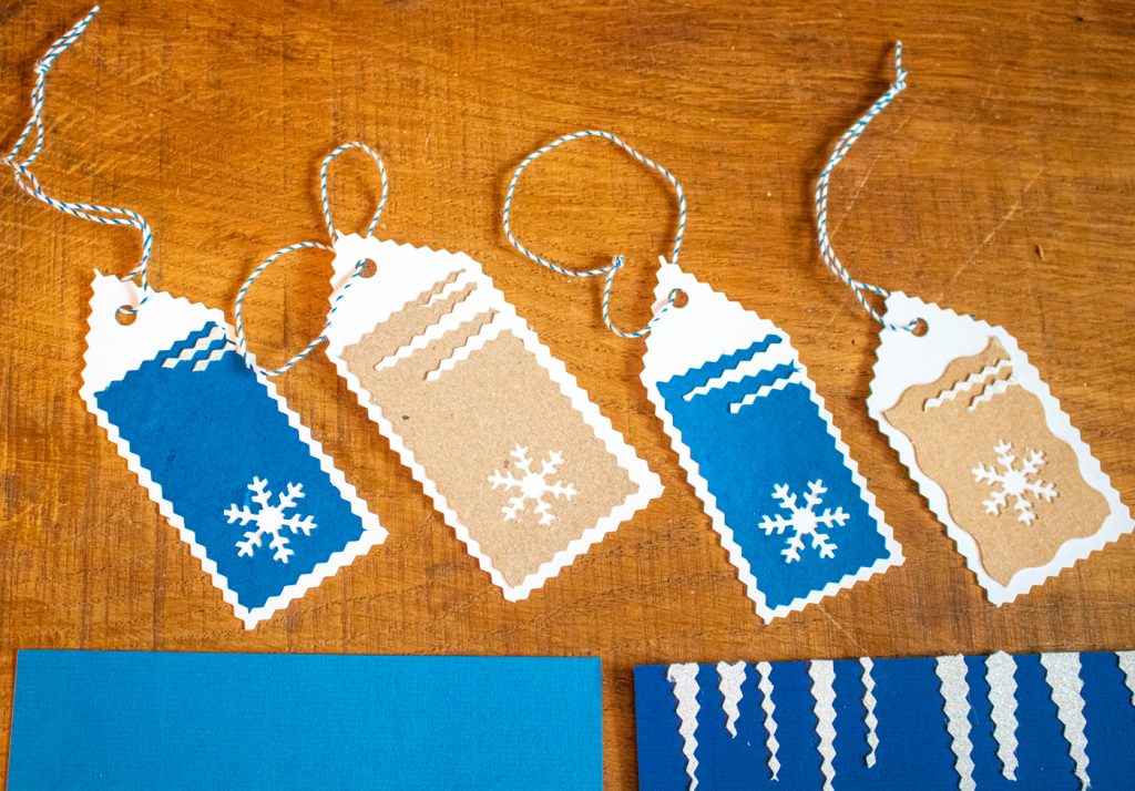 Weihnachtskarten und Anhänger mit dem Schneeflocke Motivlocher basteln