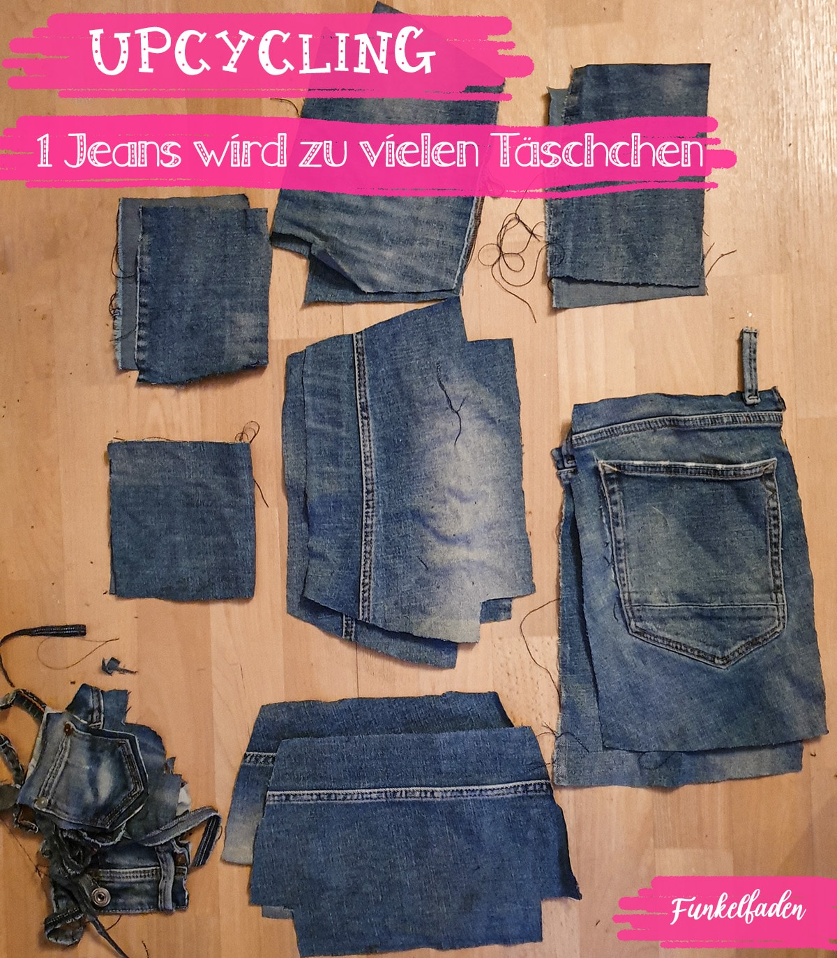 Kleid Aus Alter Jeans Nähen Anleitung Jeans Upcycling - Taschen nähen aus alter Jeans Nähanleitung