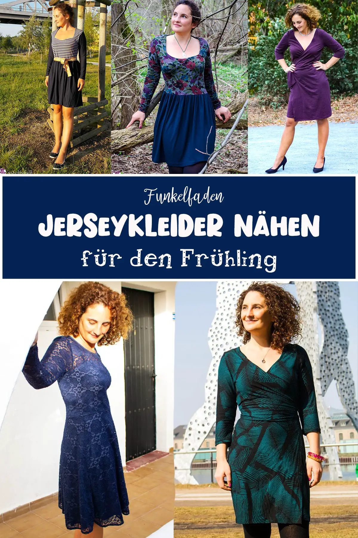 Jerseykleider nähen für den Frühling - Die schönsten Schnittmuster für Frauen
