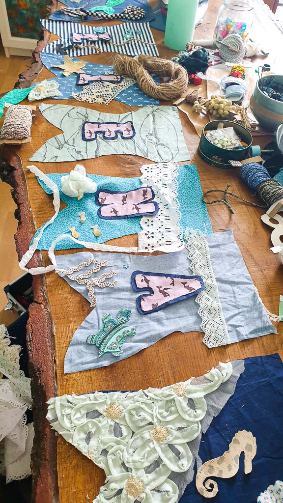 Geschenke zur Geburt nähen - Wimpelkette mit Namen 58 Babygeschenke nähen - Wimpelkette mit Namen gestalten