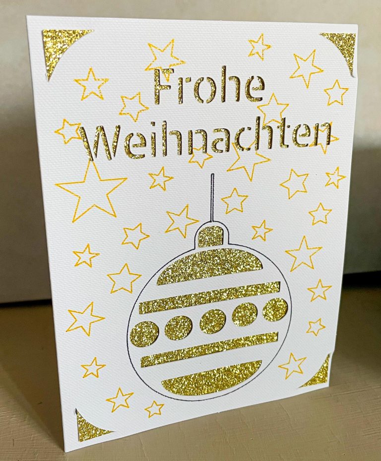 Karten gestalten mit dem Cricut Joy - Funkelfaden