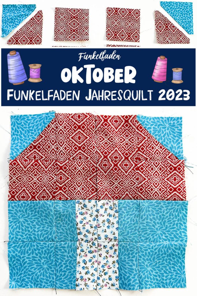 Funkelfaden Jahresquilt Oktober - Pilz nähen Patchwork