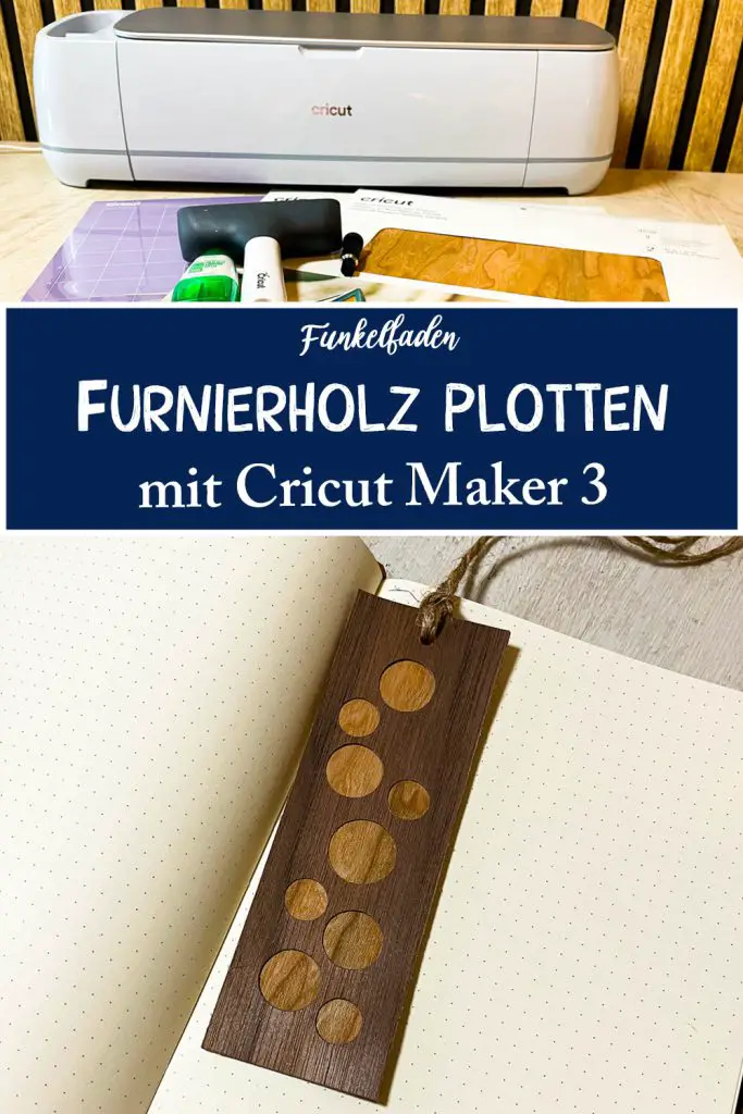 Lesezeichen aus Furnierholz plotten mit Cricut Maker 3