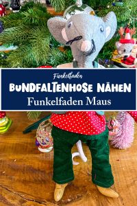 Bundfaltenhose nähen Funkelfaden Maus