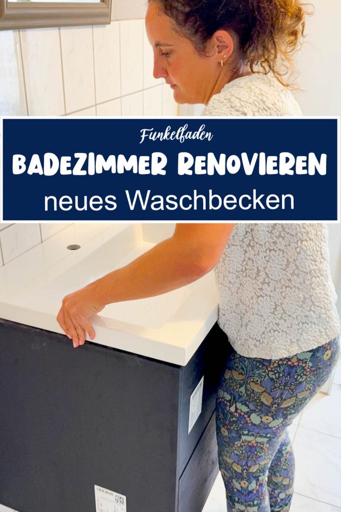 Kleines Bad renovieren – Ein neuer Waschbeckenunterschrank fürs Funkelfaden Haus 36 Badezimmer renovieren - Neues Waschbecken bauen