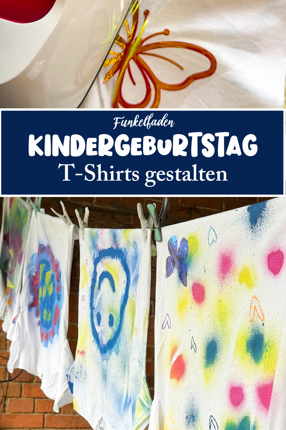 Kreativer Kindergeburtstag – T-Shirts gestalten mit Textilfarbe & Plotter 