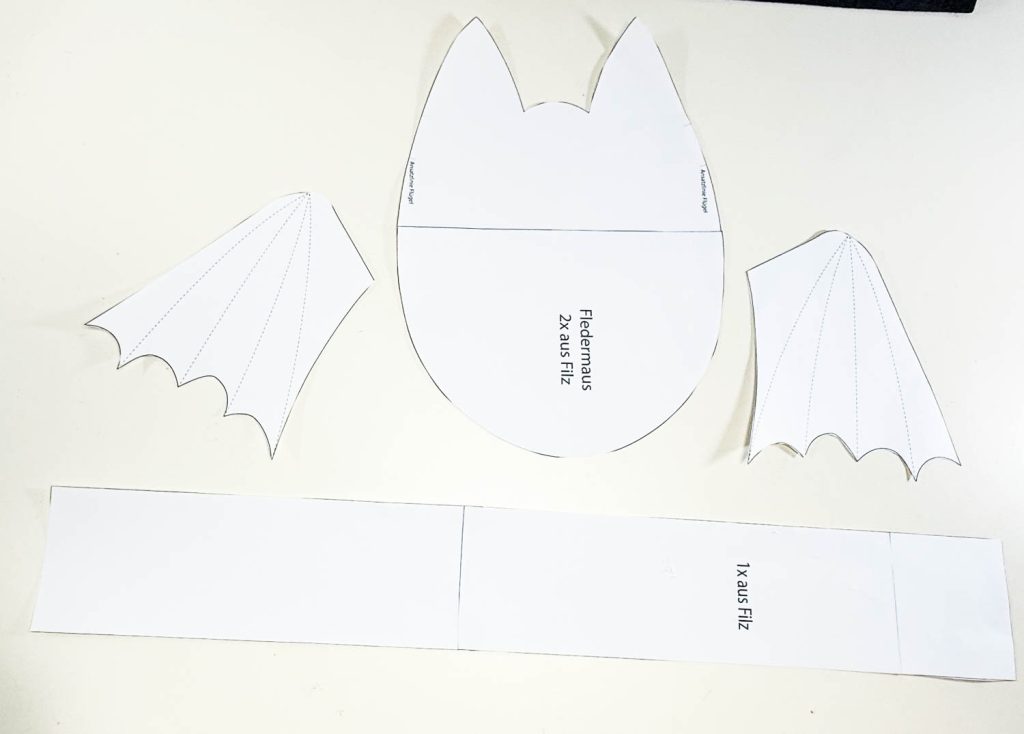 Anleitung Fledermaus Tasche nähen für Halloween