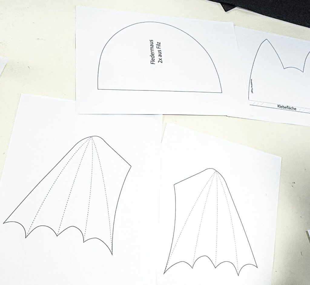 Anleitung Fledermaus Tasche nähen für Halloween