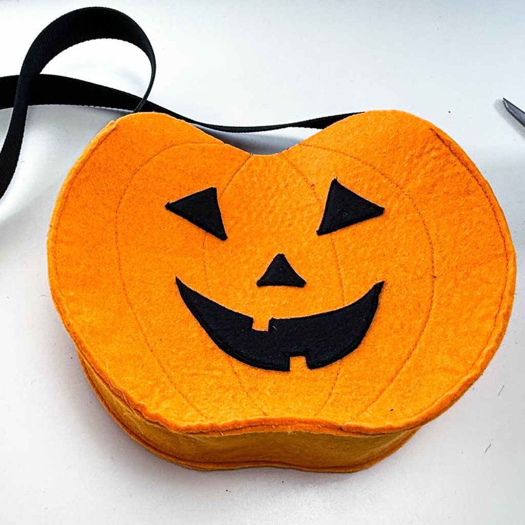 Anleitung Kürbis Tasche nähen für Halloween