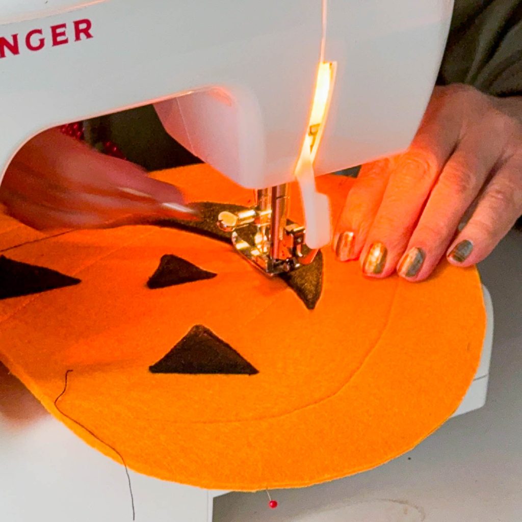 Anleitung Kürbis Tasche nähen für Halloween