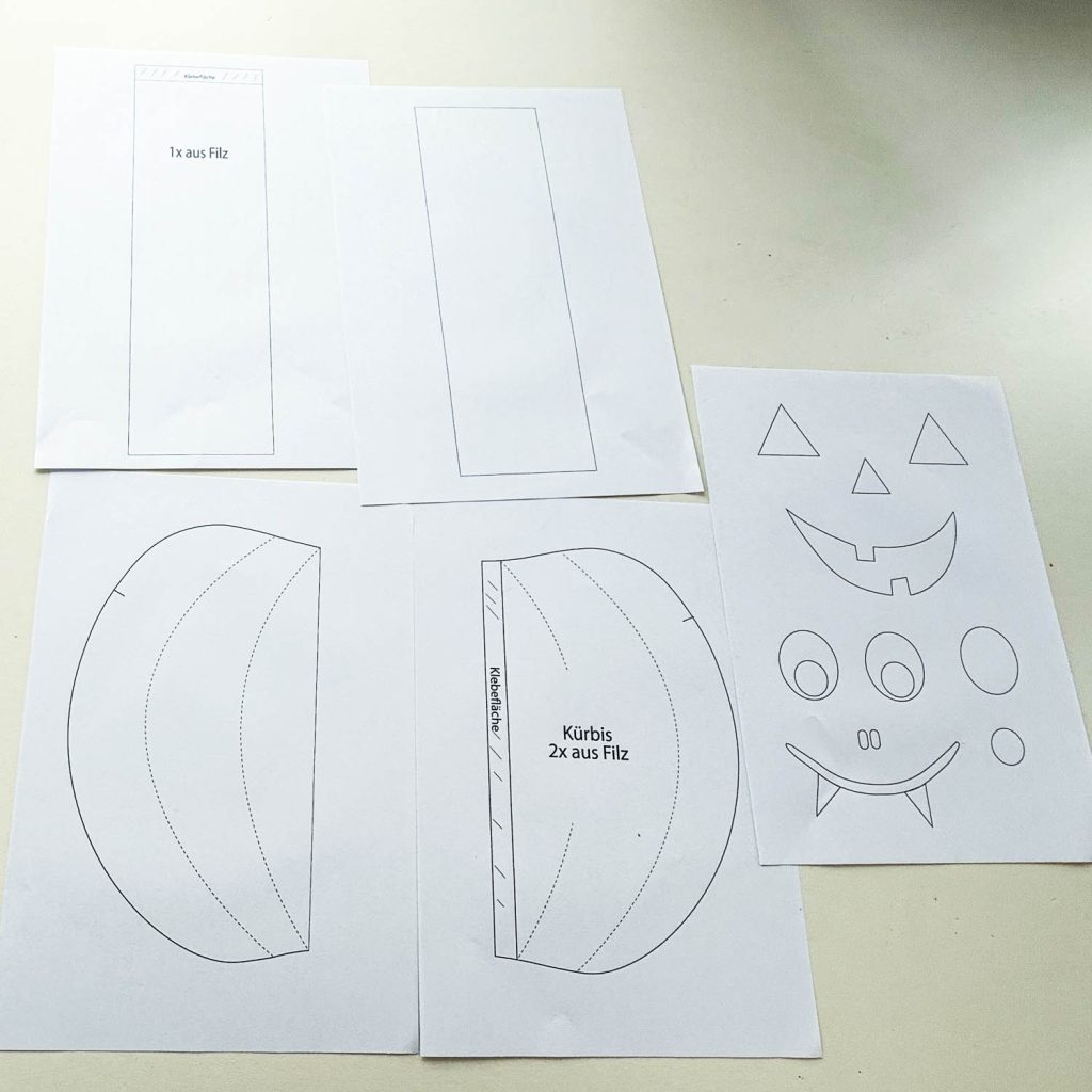 Anleitung Kürbis Tasche nähen für Halloween