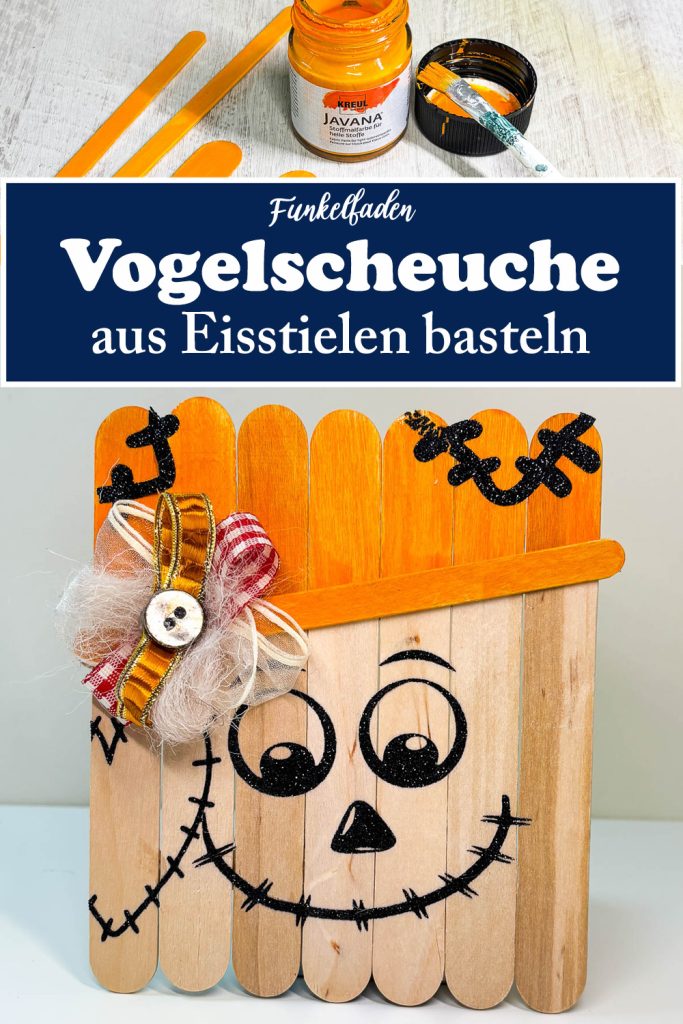 Anleitung Vogelscheuche aus Eisstielen basteln