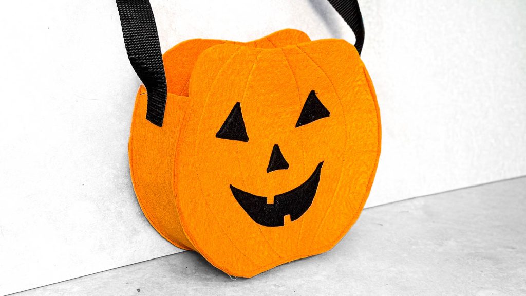 Anleitung Kürbis Tasche nähen für Halloween