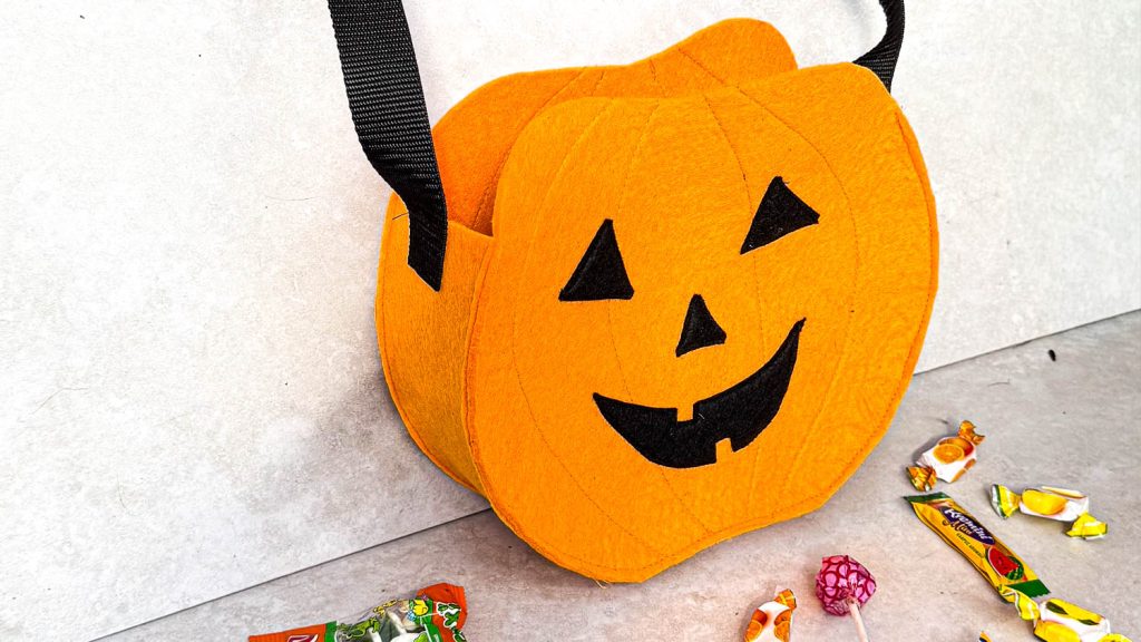 Anleitung Kürbis Tasche nähen für Halloween