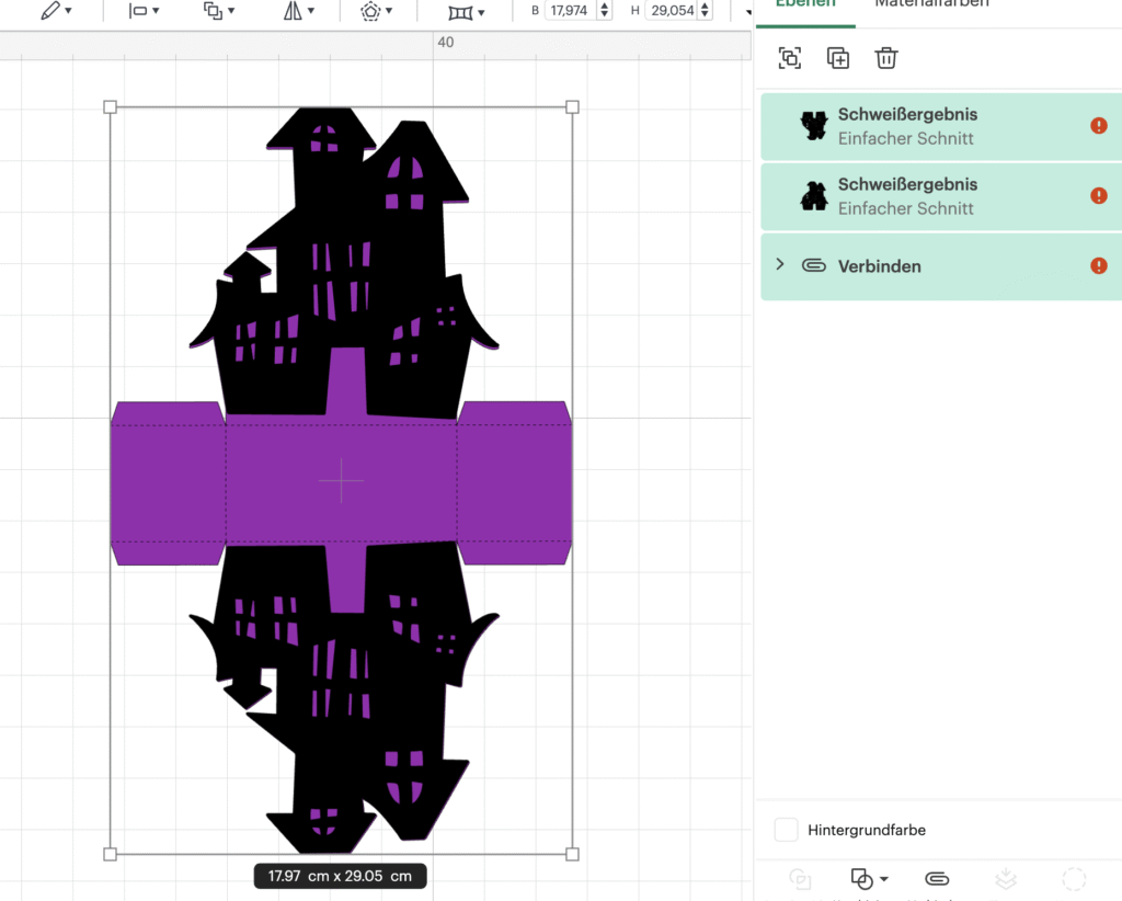 Anleitung Gruselkörbchen für Halloween basteln mit Cricut Maker 68 Gruselhaus Körbchen für Halloween basteln-22