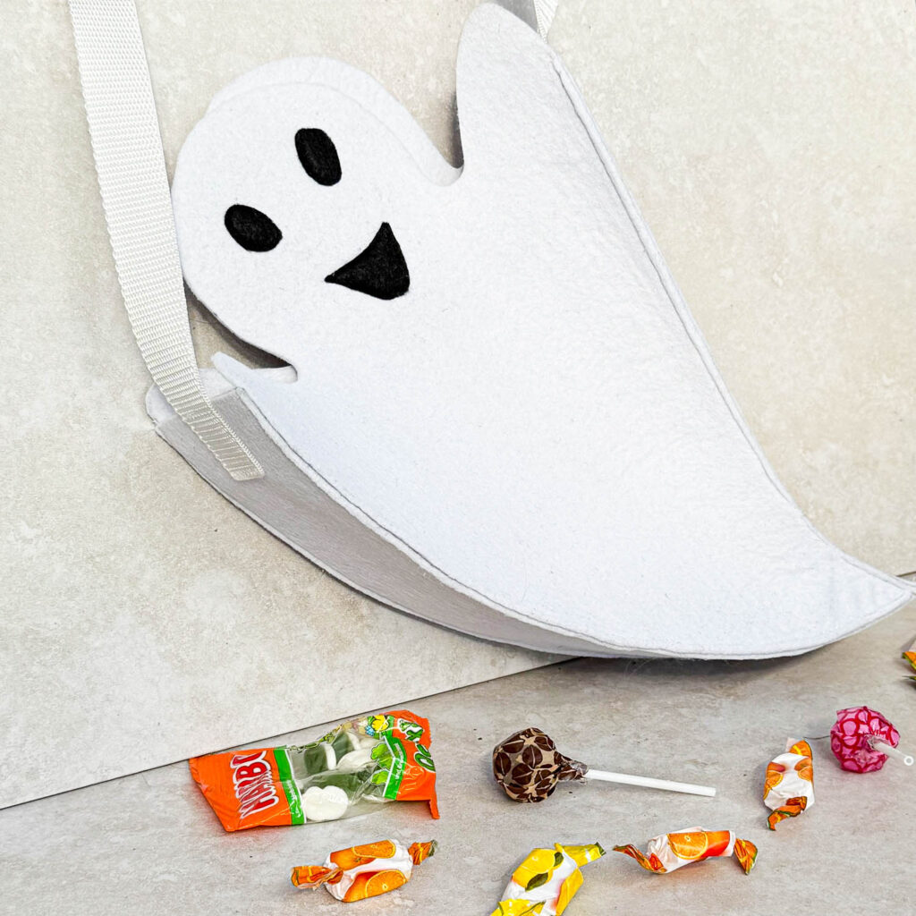 Halloween Tasche nähen - Anleitung Gespenst Berta 74 Halloween Tasche Gespenst nähen