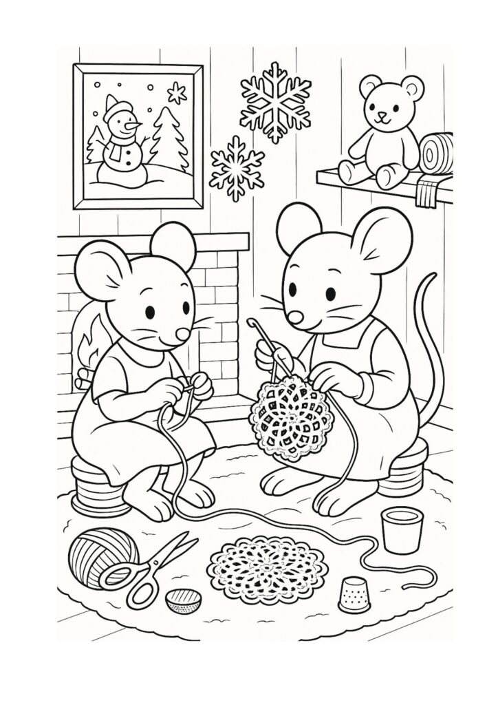 Funkelfaden Ausmal Adventskalender 2025 24 Ausmalbild für Weihnachten - gratis Druckvorlage Malbuch Weihnachten